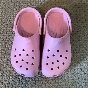 Pink crocs
